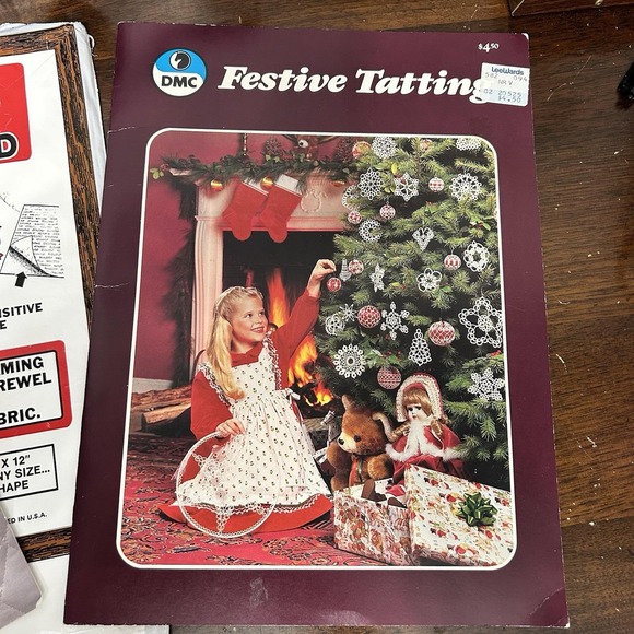 Festive Tatting Needlepoint Pattern‎ Booklet 1983 DMC Holiday Christmas Lot - Picture 2 of 3